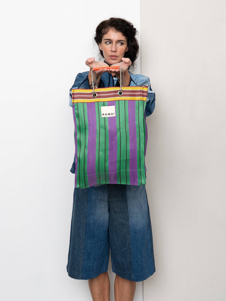 The Goa Market Recycled Nylon Tote Bag - Grape Verde