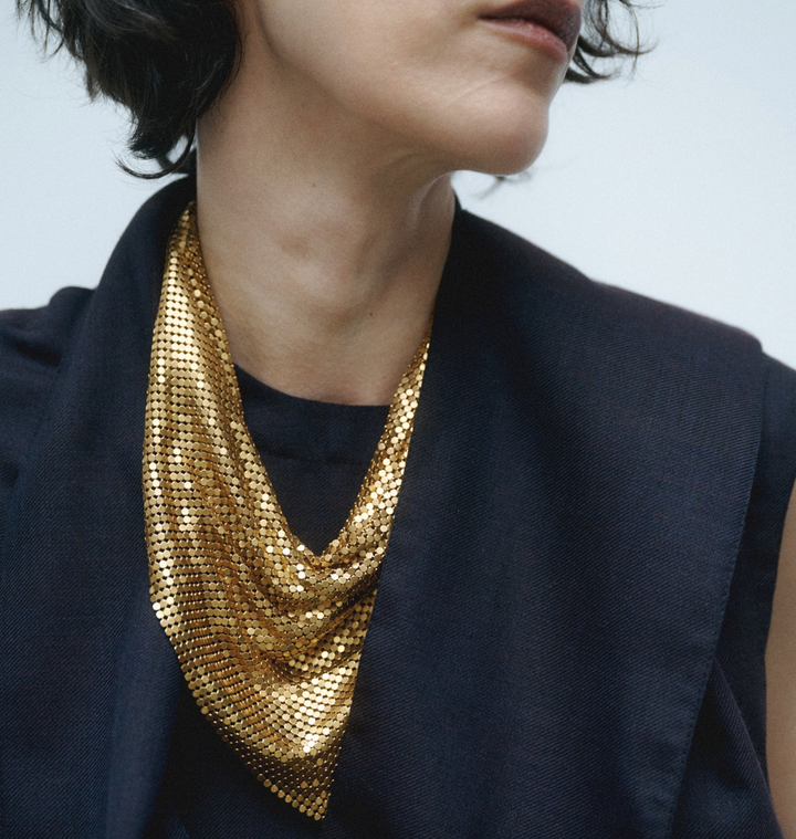 Mermaid Scale Chainmail Bandana Statement Necklace