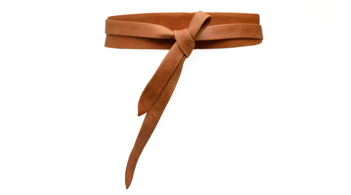 ADA Midi Wrap Belt - Cognac - Meadow Collectiveleather belt