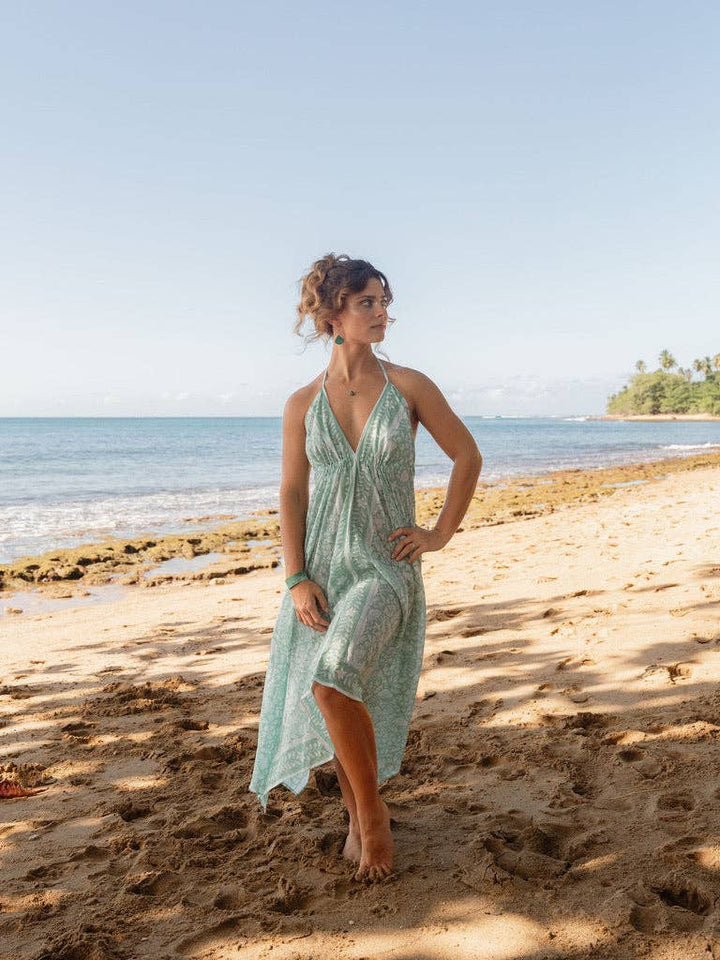 Aloe Organic Cotton Halter Beach Dress - Meadow CollectiveMaxi Dress