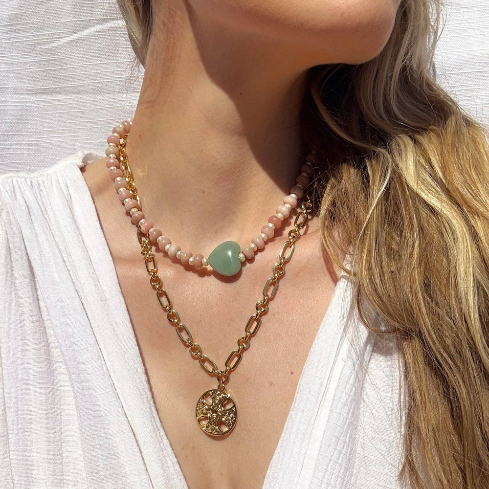 Arden Pink Opal Necklace - Meadow CollectiveNecklace