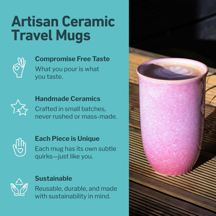 Astral Bloom Ceramic Travel Mug – 12oz Reusable Cup - Meadow Collectivetravel mug