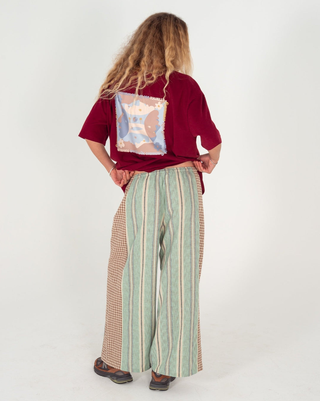 Patchwork Pant in Holiday Stripe
