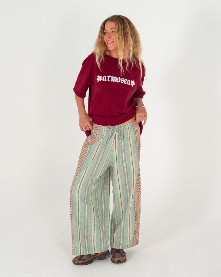 Patchwork Pant in Holiday Stripe
