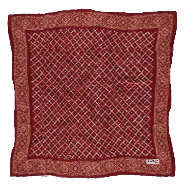 Batik Bandana - Soft Lightweight Cotton, Crimson Cross, Red - Meadow Collectivebandana