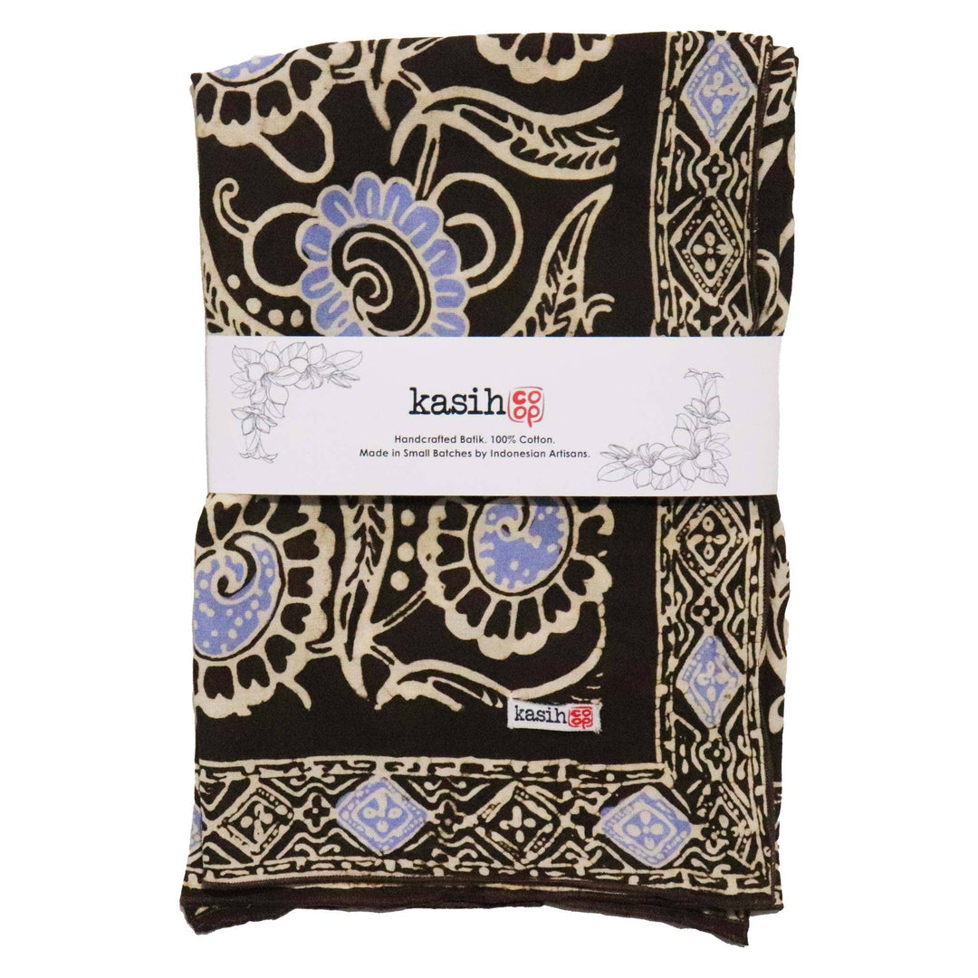Batik Bandana, Soft Lightweight Cotton, Dream Delight, Brown - Meadow Collectivebandana