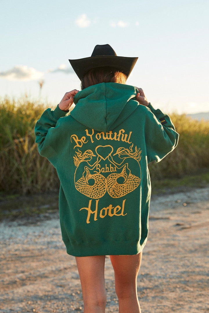 Be Youtiful Hotel Hoodie - Green - Meadow Collectivehoodie