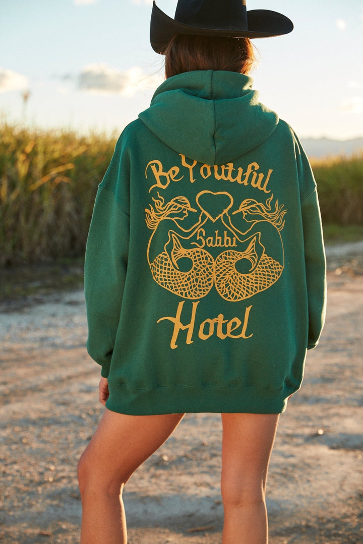Be Youtiful Hotel Hoodie - Green - Meadow Collectivehoodie