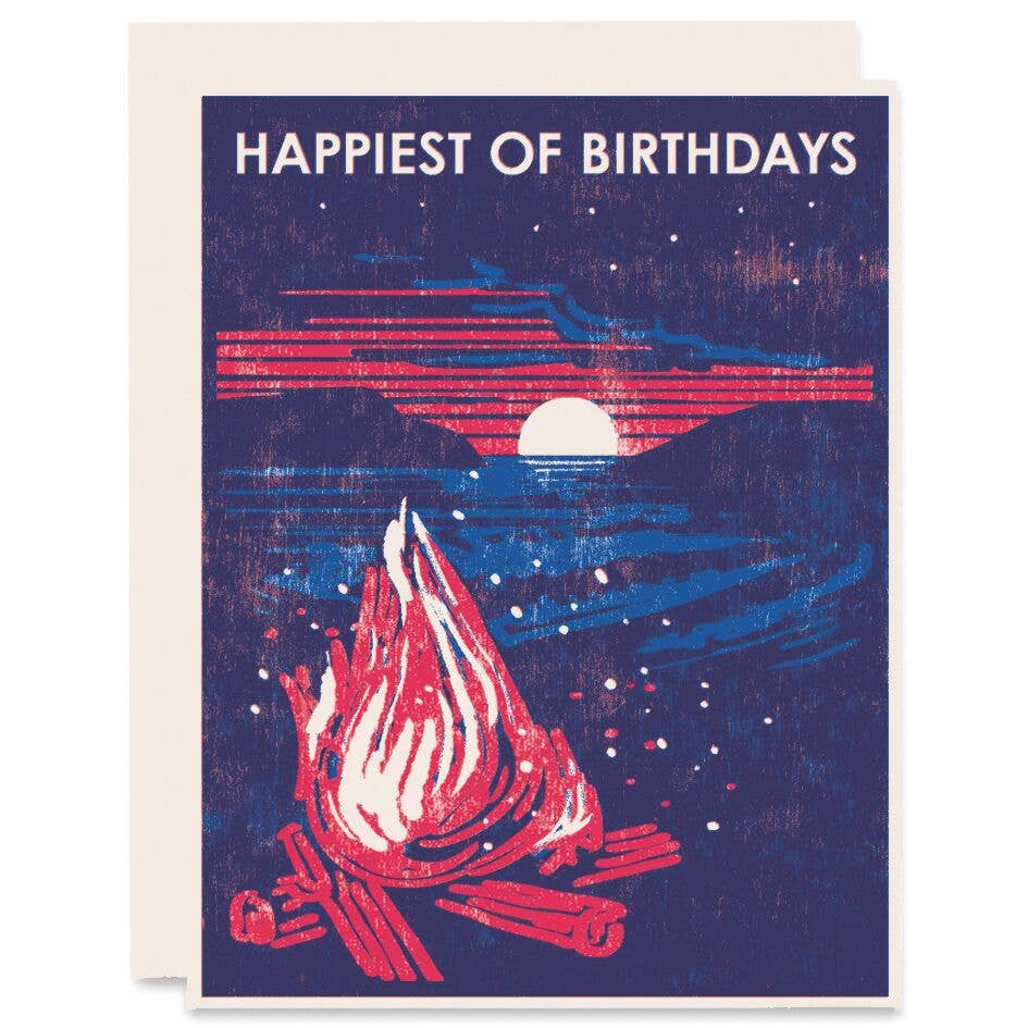 Beach Bonfire Happiest of Birthdays Card - Meadow Collectivebirthday card