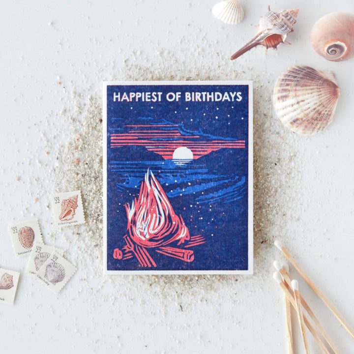 Beach Bonfire Happiest of Birthdays Card - Meadow Collectivebirthday card