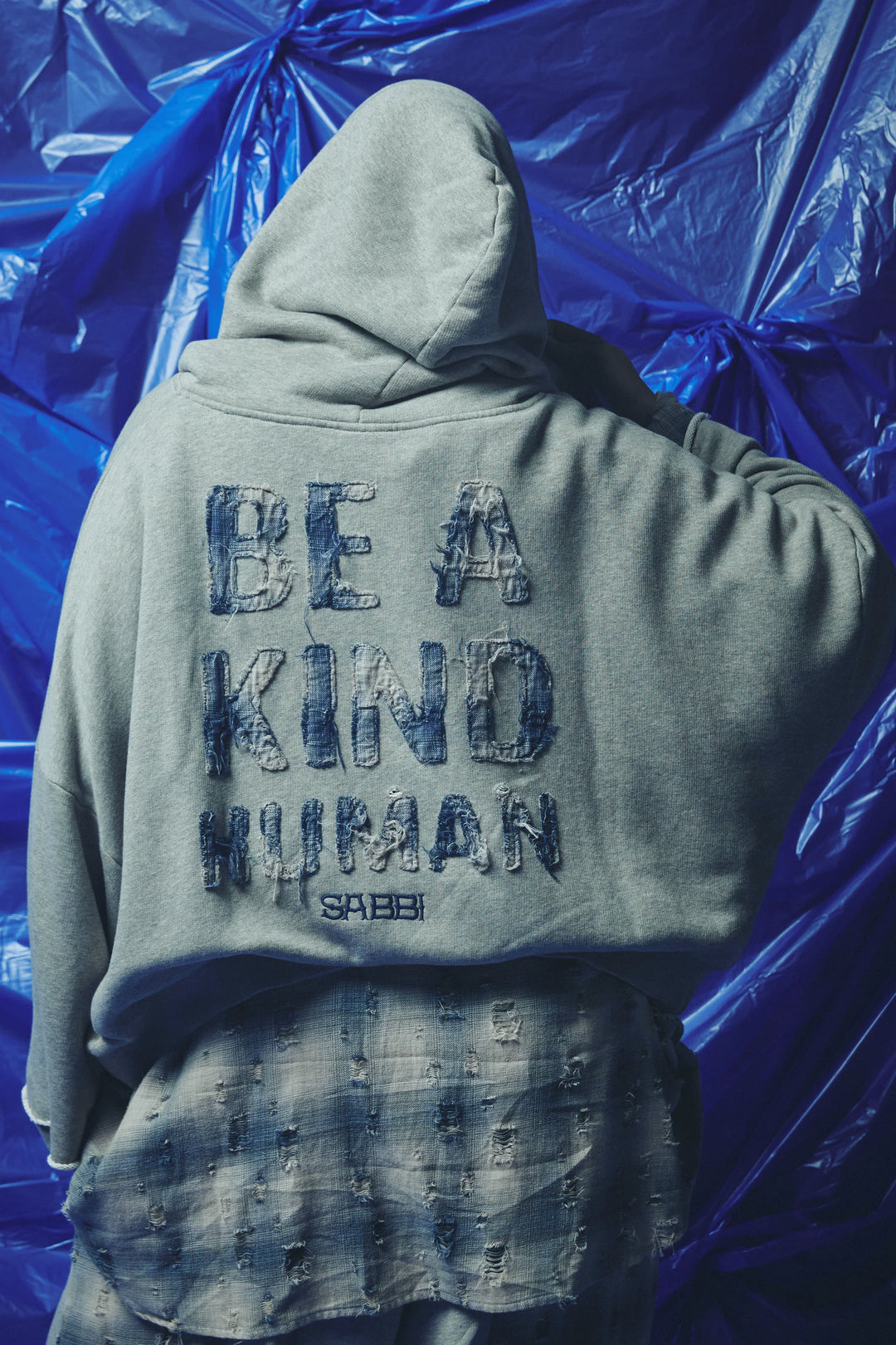 Sabbi Be a Kind Human Hoodie - Blue