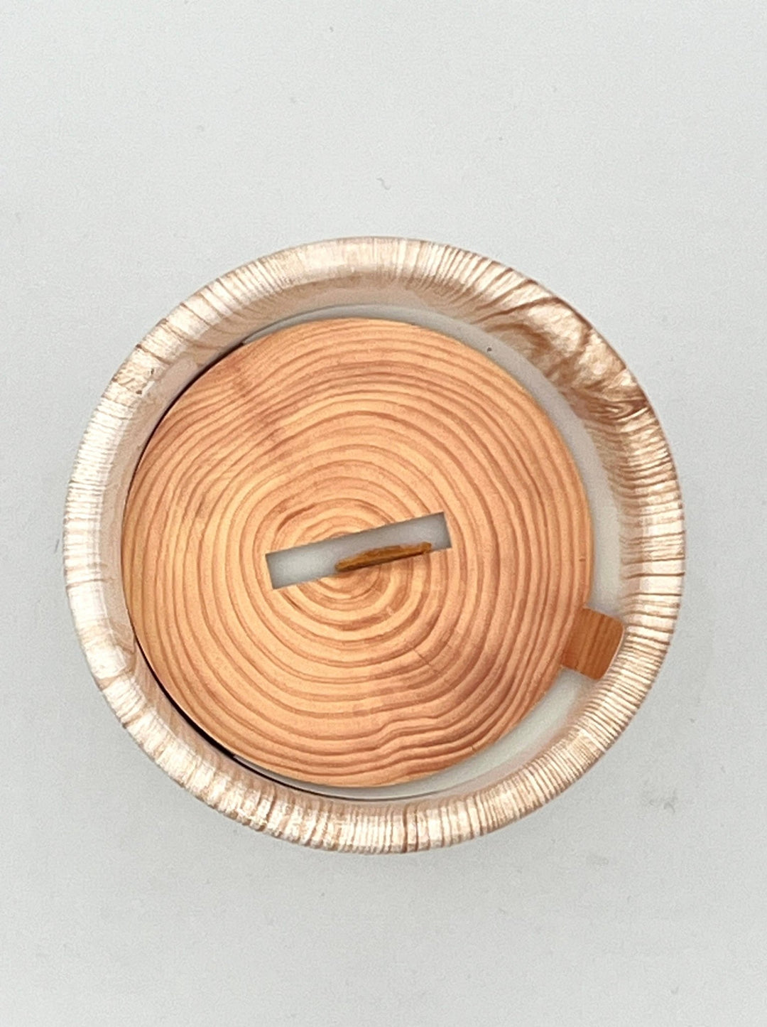 Biophilia: Beautiful Wood/Ceramic Hinoki Scented Candle - Meadow Collectivecandle