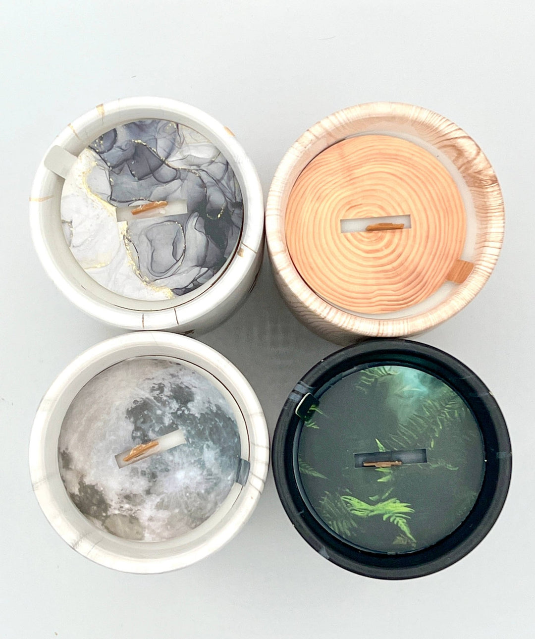 Biophilia: Beautiful Wood/Ceramic Hinoki Scented Candle - Meadow Collectivecandle