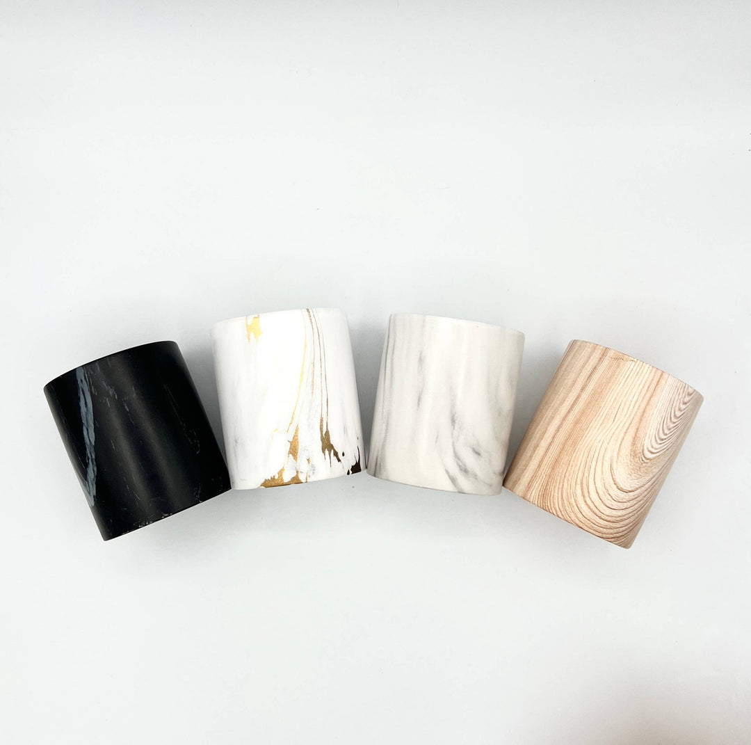 Biophilia: Beautiful Wood/Ceramic Hinoki Scented Candle - Meadow Collectivecandle