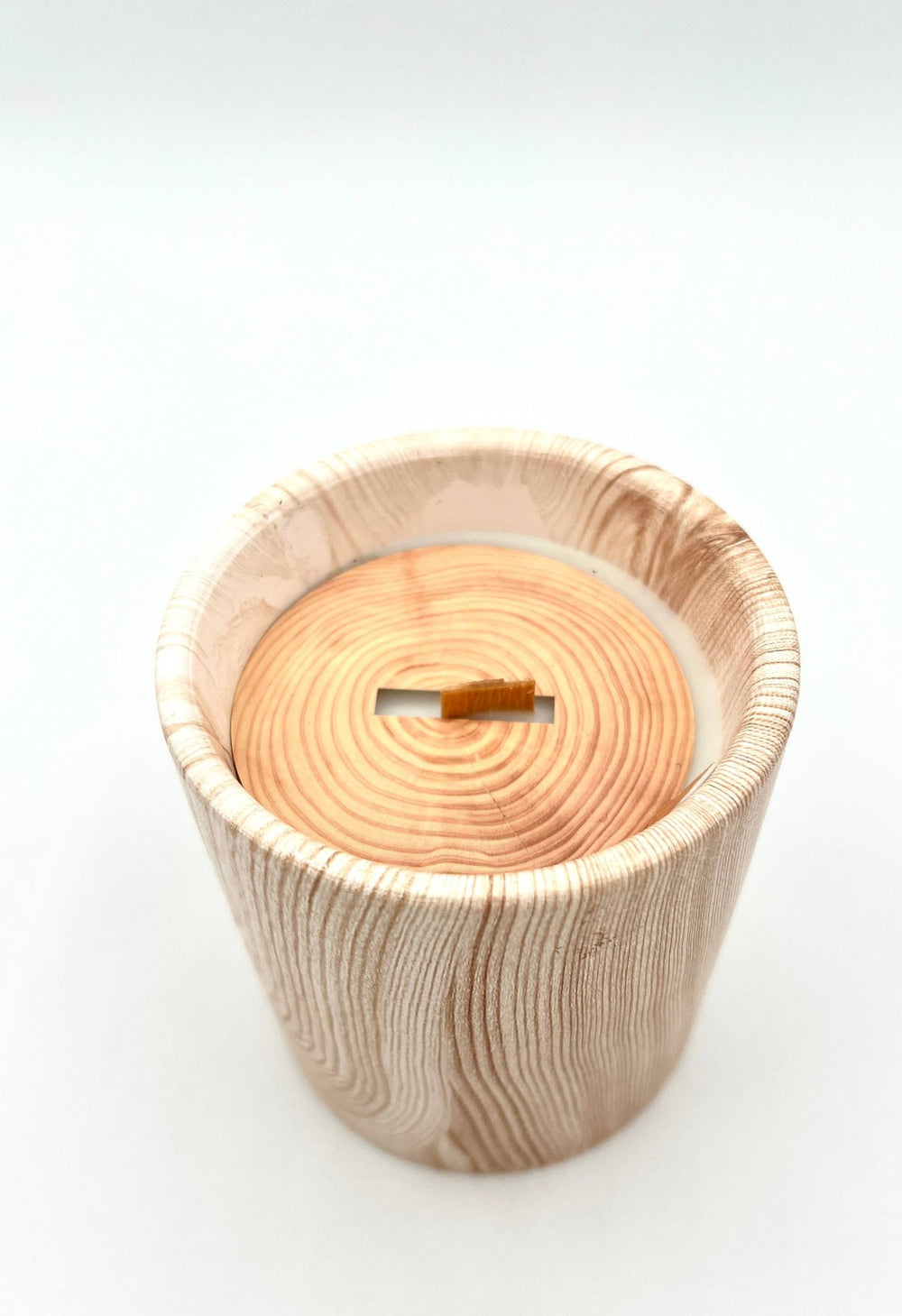 Biophilia: Beautiful Wood/Ceramic Hinoki Scented Candle - Meadow Collectivecandle