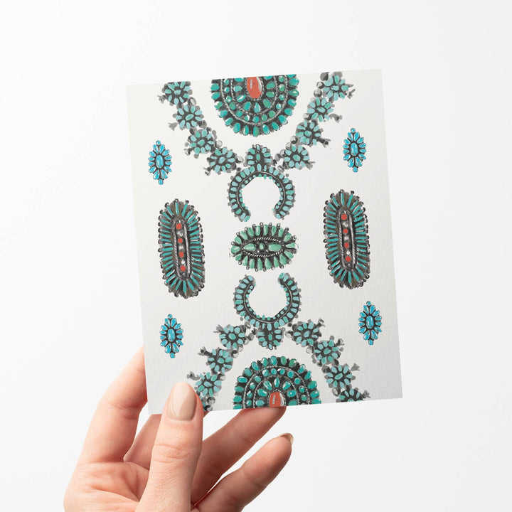 Blank Card: Turquoise Jewelry - Meadow Collectivegreeting card