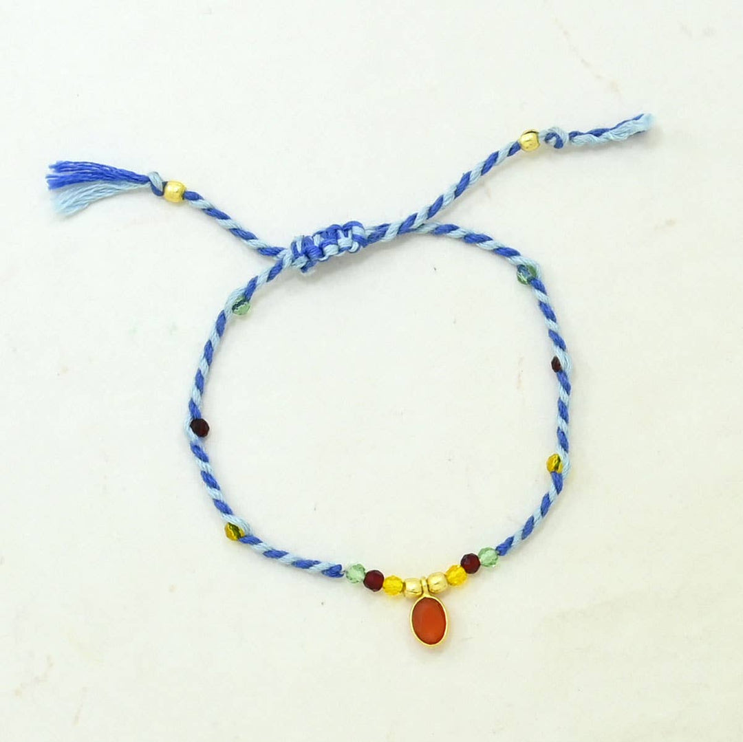 Braided Bracelet Gold Plated - Carnelian - Meadow Collectivebracelets