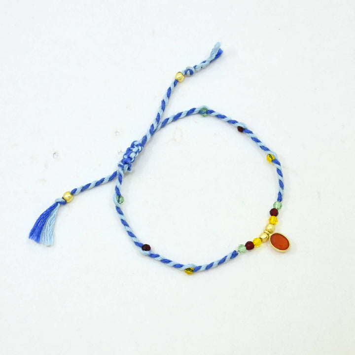 Braided Bracelet Gold Plated - Carnelian - Meadow Collectivebracelets