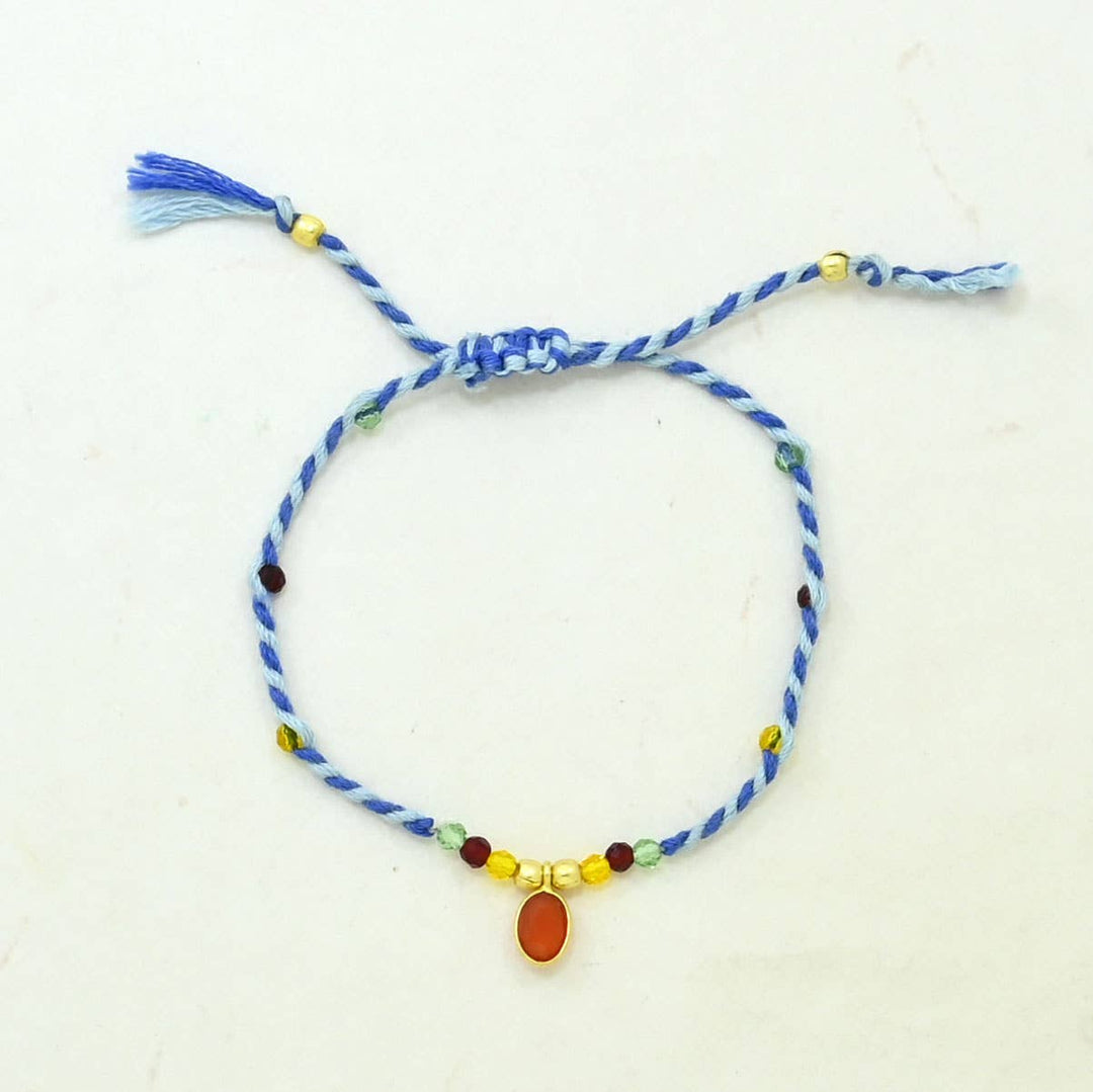 Braided Bracelet Gold Plated - Carnelian - Meadow Collectivebracelets