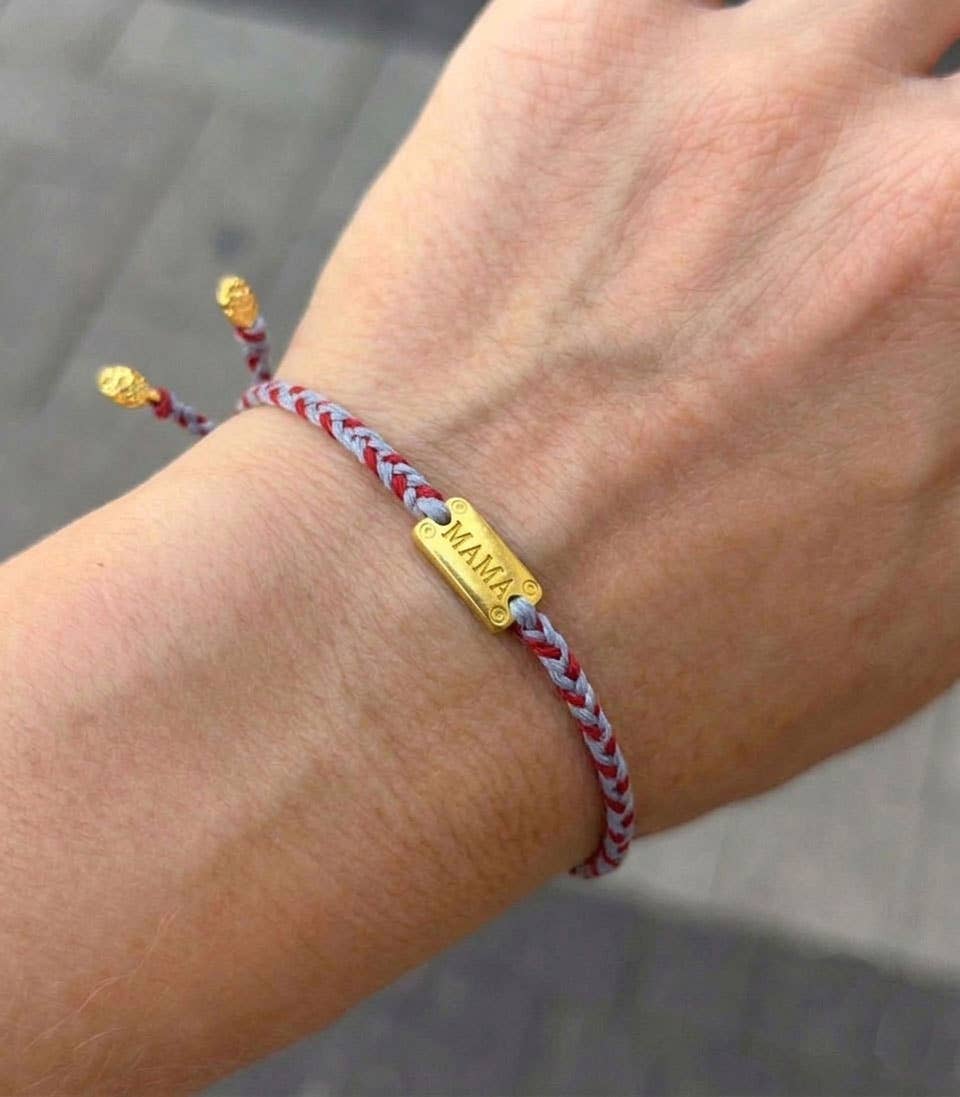 Braided Bracelet Gold Plated - Mama - Meadow Collectivebracelet