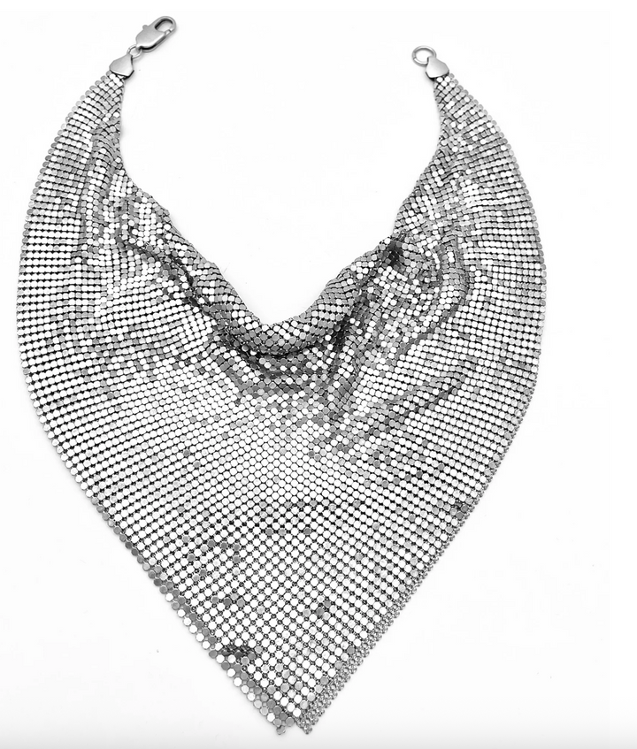 Mermaid Scale Chainmail Bandana Statement Necklace