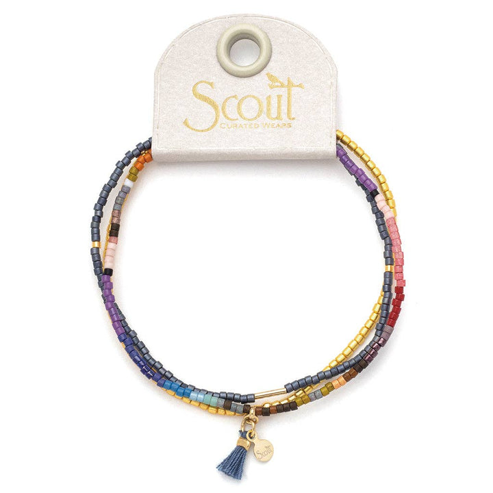 Chromacolor Miyuki Bracelet Trio - Dark Multi/Gold - Meadow Collectivebracelet