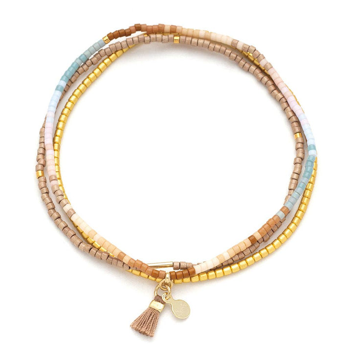 Chromacolor Miyuki Bracelet Trio - Desert Multi/Gold - Meadow Collectivebracelet
