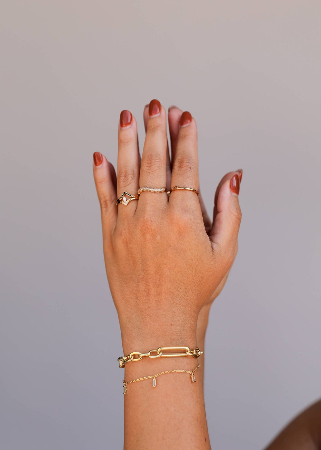 Chunky Multi Link Chain Bracelet - 18k Gold Plated - Meadow Collectivebracelet