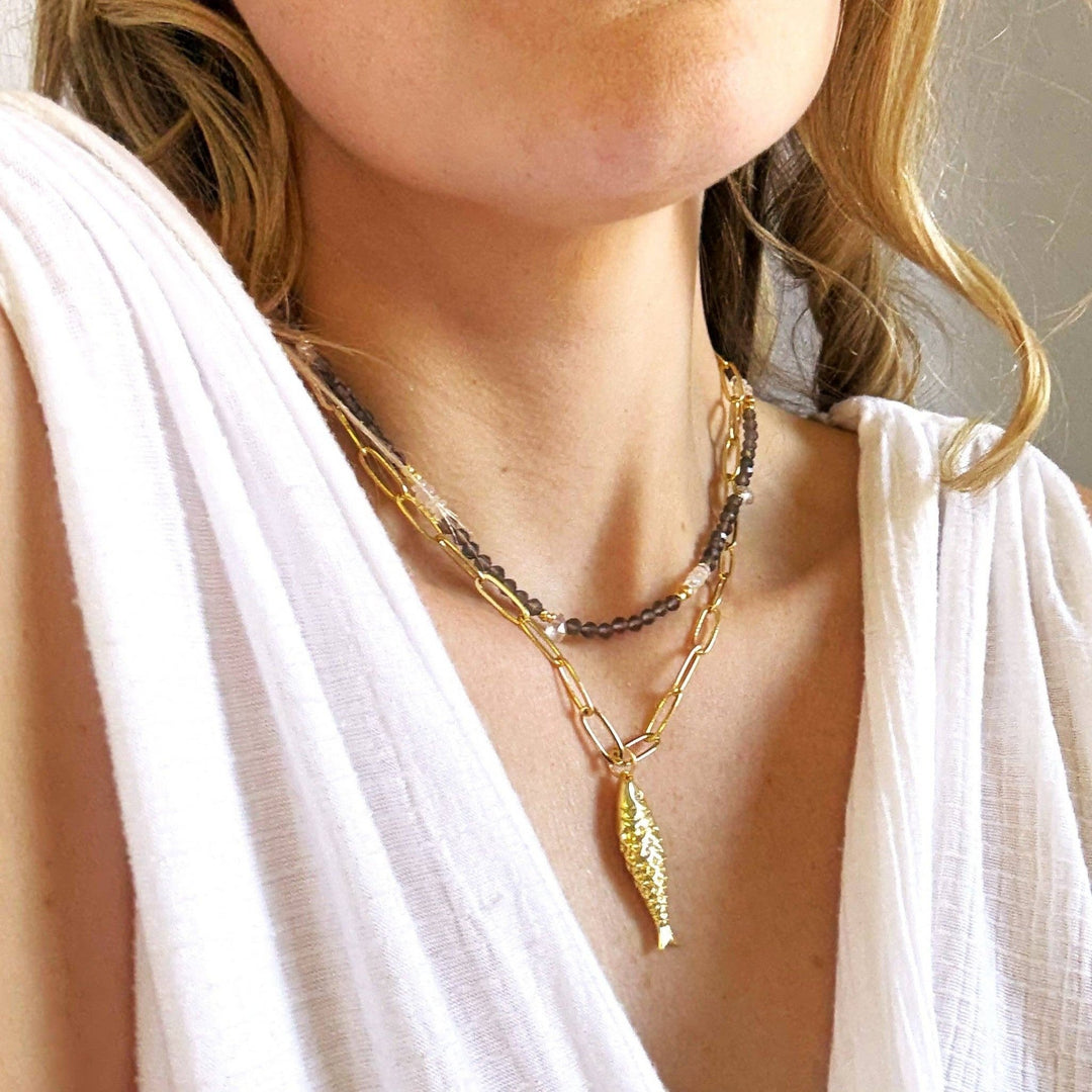 Coco Opal and Quartz Necklace - Meadow CollectiveNecklace