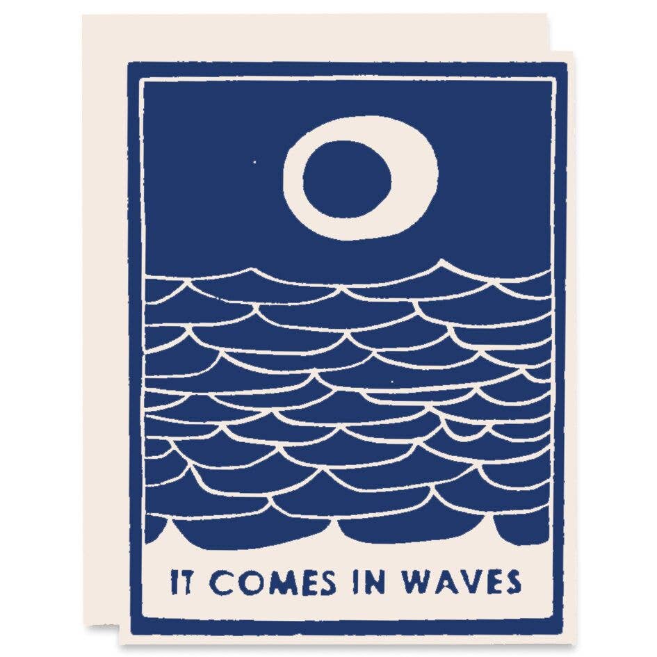 Comes In Waves Sympathy Card - Navy - Meadow Collectivegreeting card