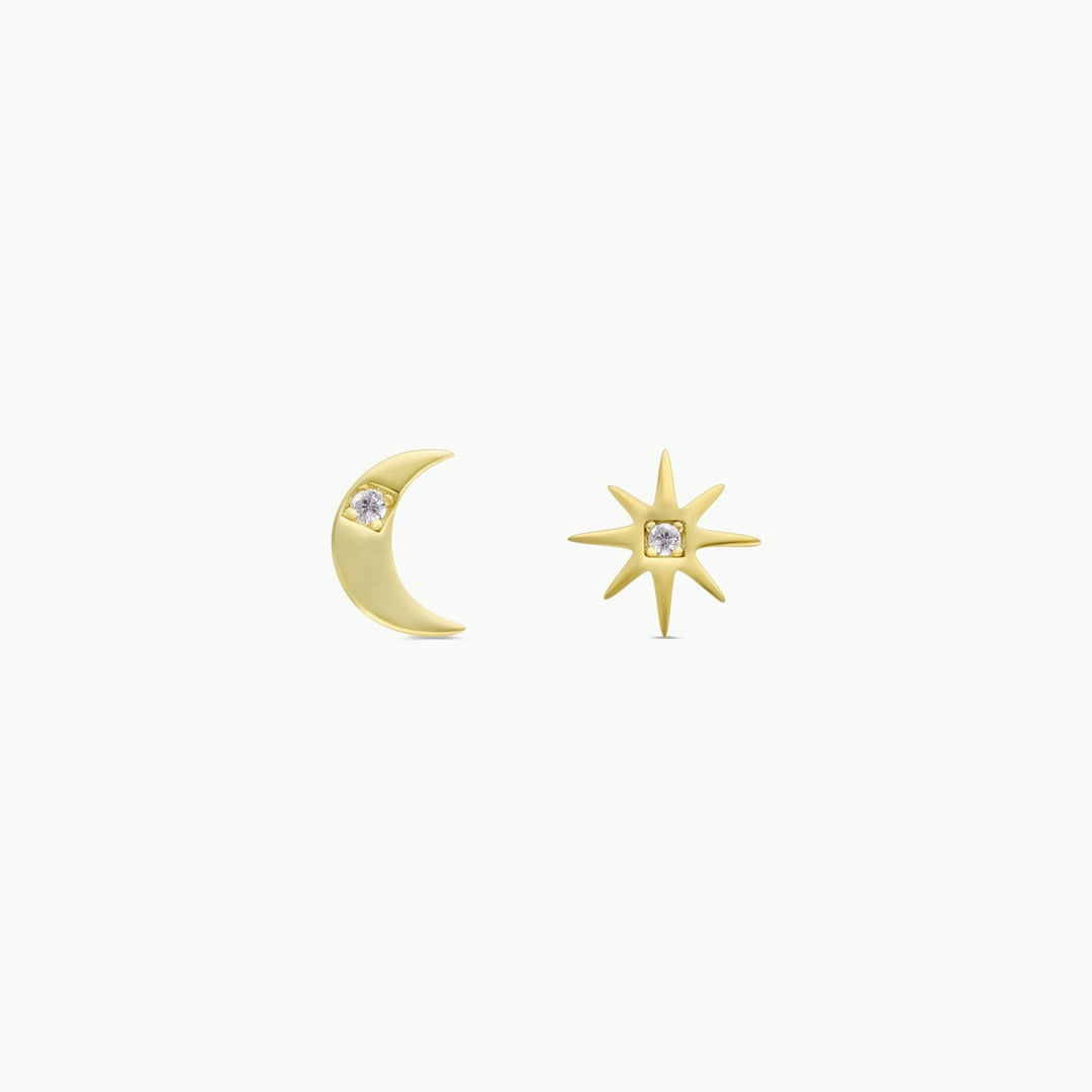 Complements - Sun & Moon - Gold Earrings - Meadow Collectiveearrings