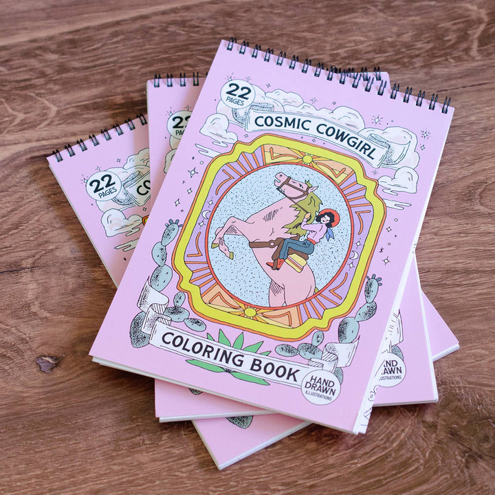 Cosmic Cowgirl Premium Coloring Book - Meadow Collectivecoloring book