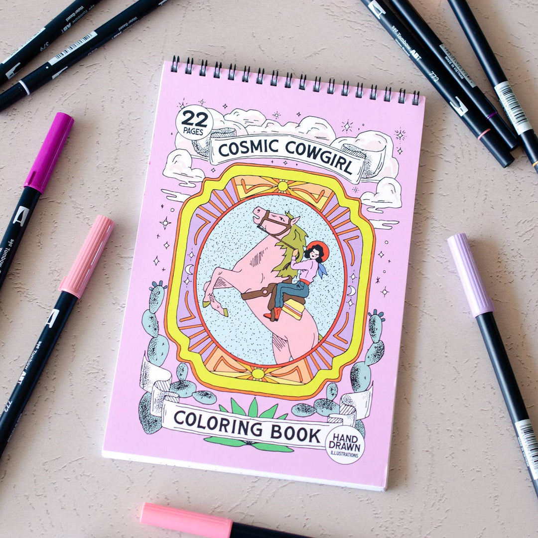 Cosmic Cowgirl Premium Coloring Book - Meadow Collectivecoloring book