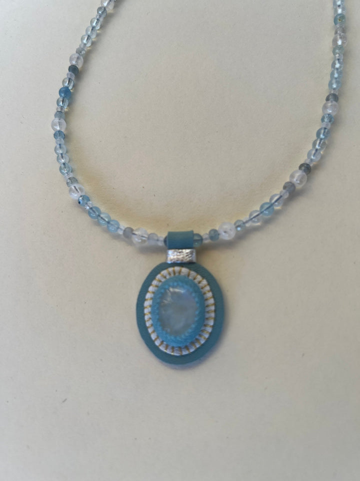 Crystal Gemstone Charm Necklaces - Four colors - Meadow Collectivegemstone necklace