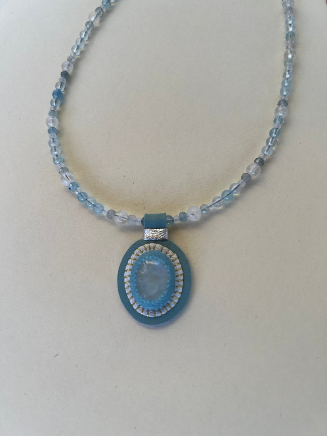 Crystal Gemstone Charm Necklaces - Four colors - Meadow Collectivegemstone necklace