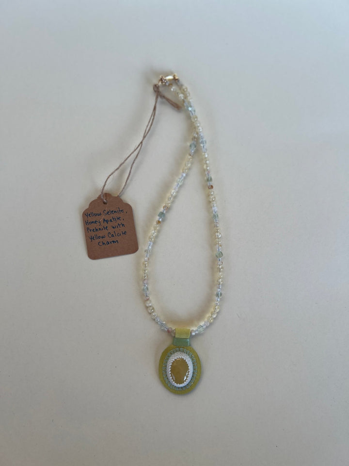 Crystal Gemstone Charm Necklaces - Four colors - Meadow Collectivegemstone necklace