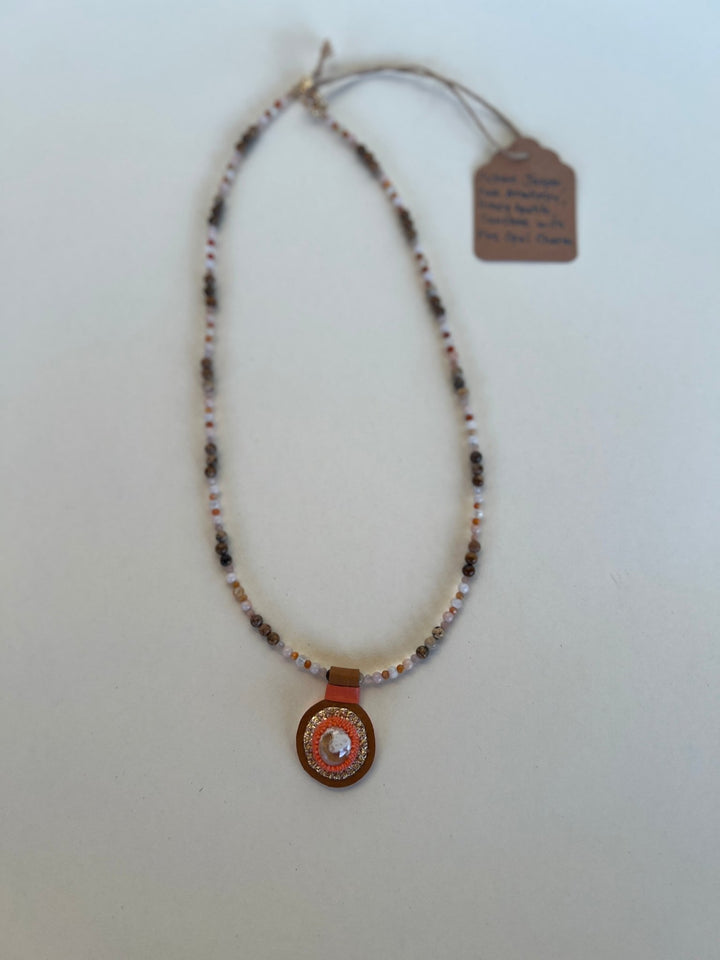 Crystal Gemstone Charm Necklaces - Four colors - Meadow Collectivegemstone necklace