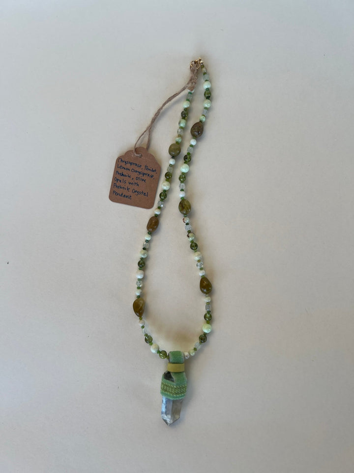 Crystal Gemstone Pendulum Necklaces - 6 colors - Meadow Collectivecrystal necklace