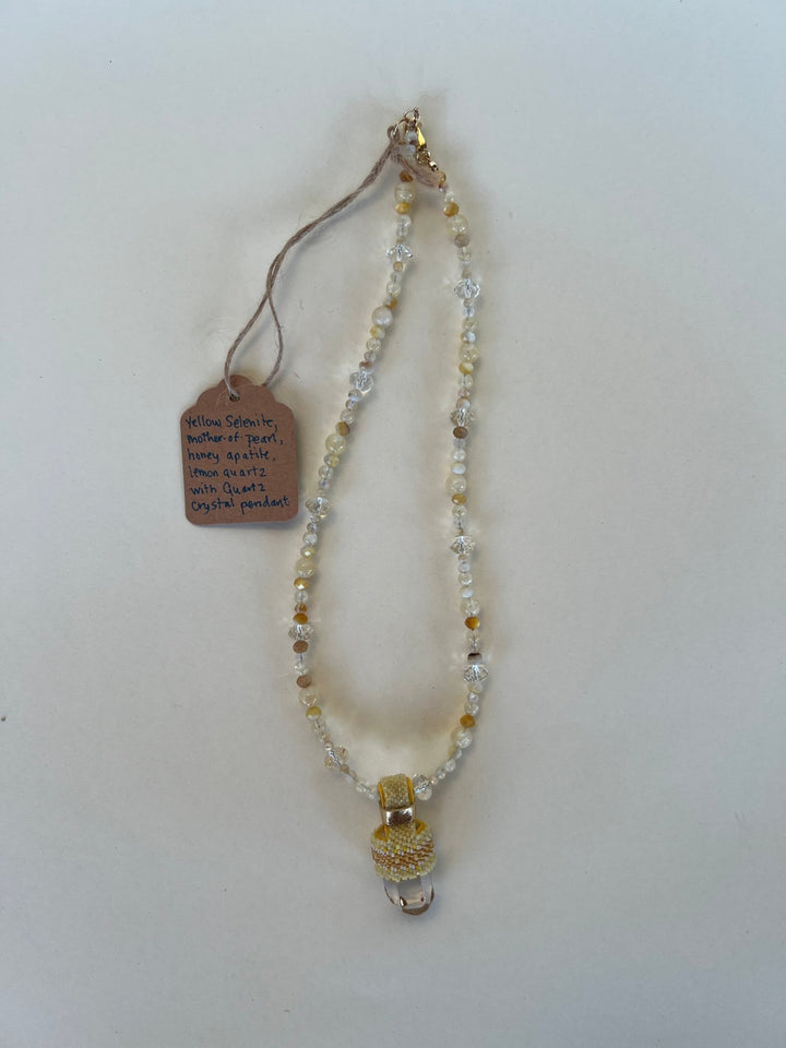 Crystal Gemstone Pendulum Necklaces - 6 colors - Meadow Collectivecrystal necklace