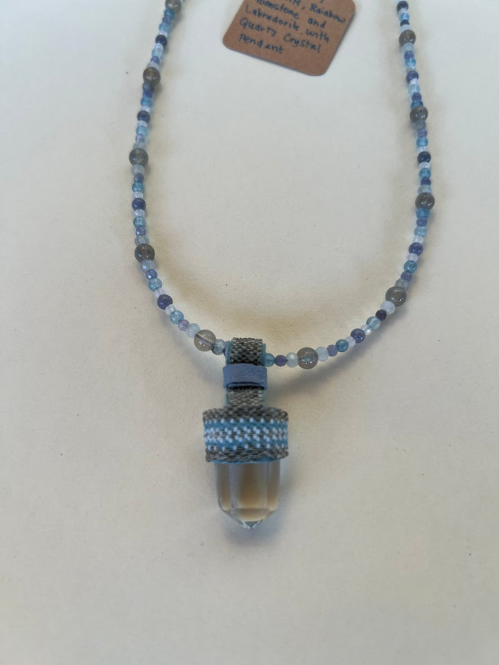 Crystal Gemstone Pendulum Necklaces - 6 colors - Meadow Collectivecrystal necklace