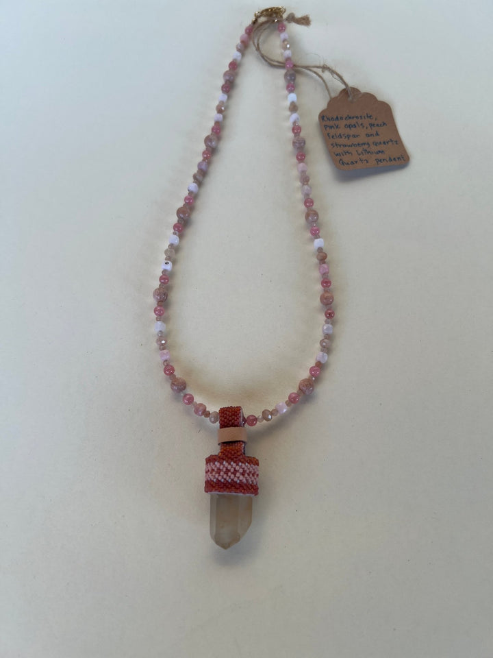 Crystal Gemstone Pendulum Necklaces - 6 colors - Meadow Collectivecrystal necklace