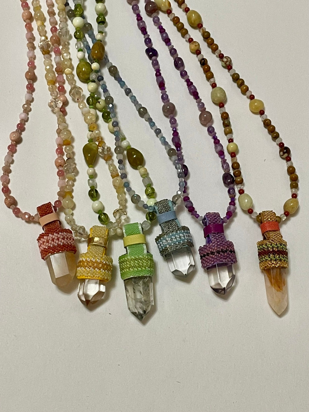 Crystal Gemstone Pendulum Necklaces - 6 colors - Meadow Collectivecrystal necklace