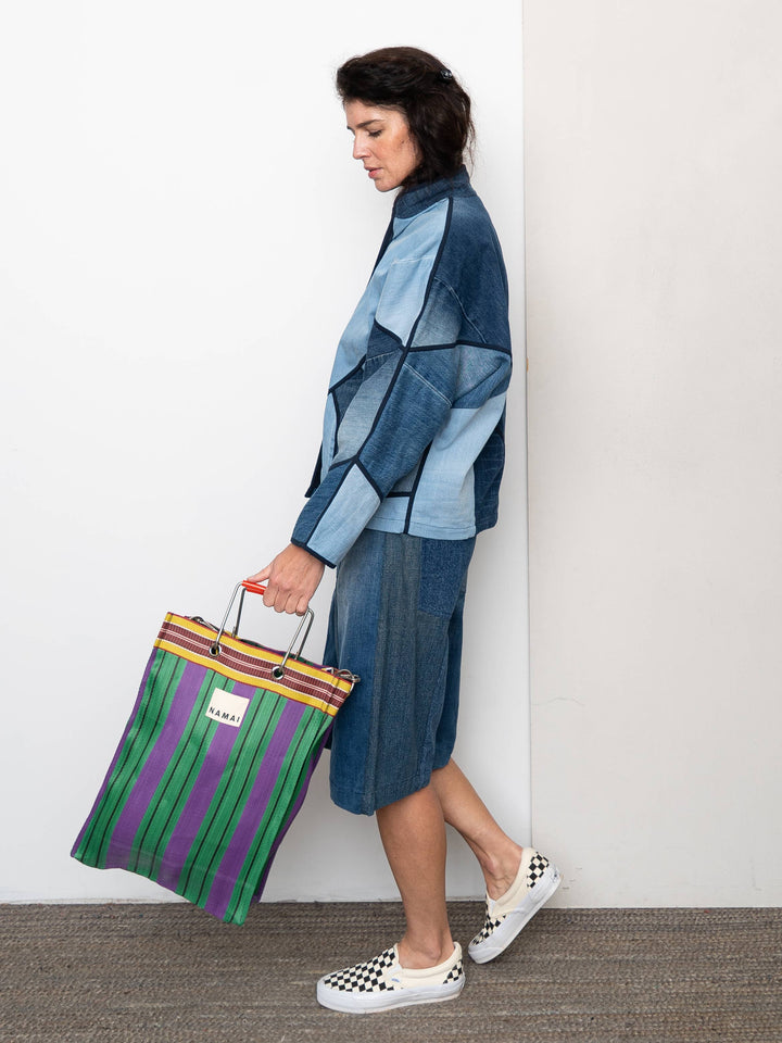 The Goa Market Recycled Nylon Tote Bag - Grape Verde