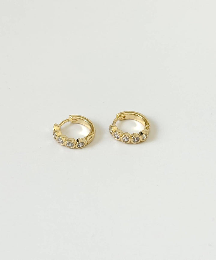 Daiya Minimal CZ stone Huggies - Meadow Collectiveearrings