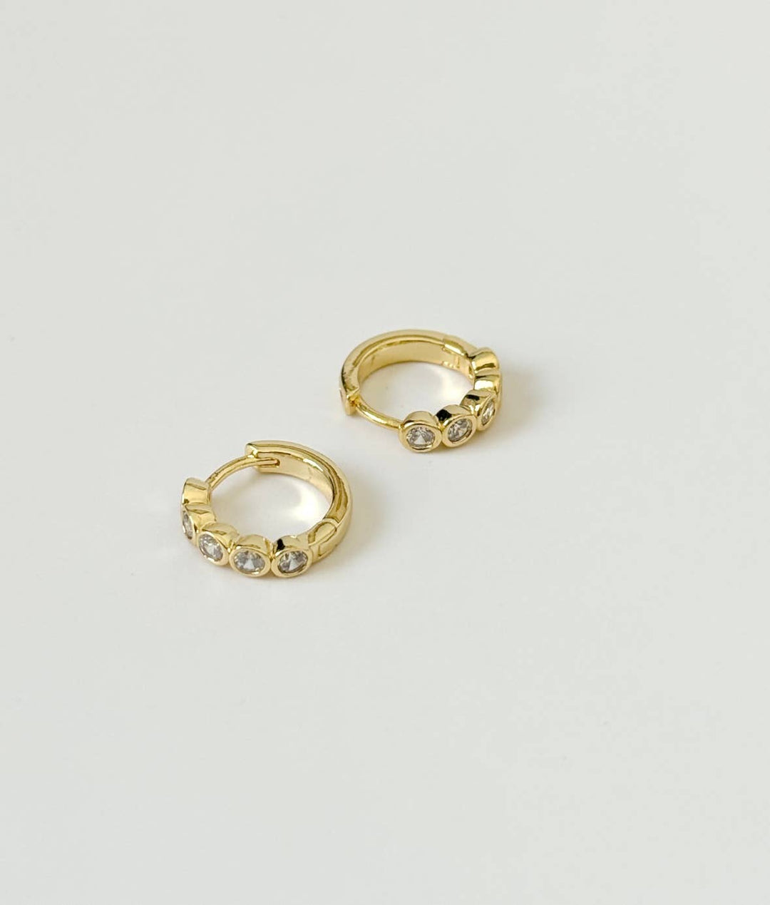Daiya Minimal CZ stone Huggies - Meadow Collectiveearrings