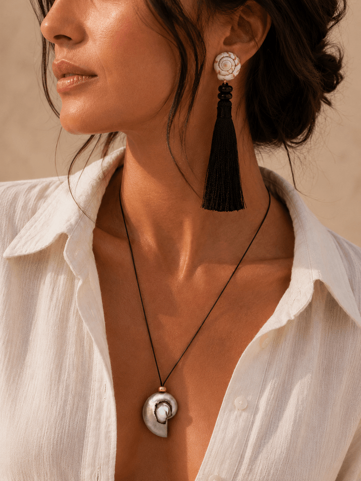 Delphine Nautilus Shell Cord Necklace - Meadow CollectiveNecklace