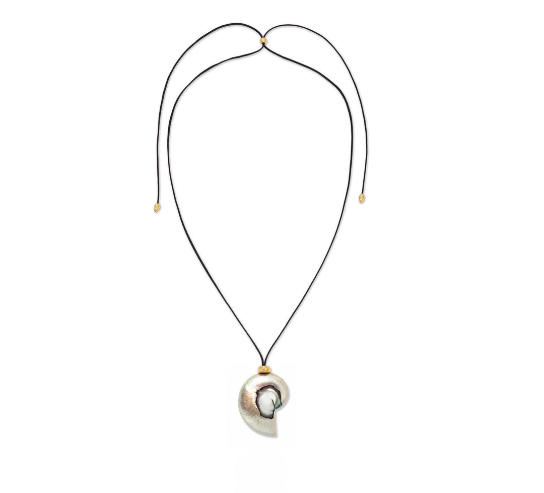 Delphine Nautilus Shell Cord Necklace - Meadow CollectiveNecklace