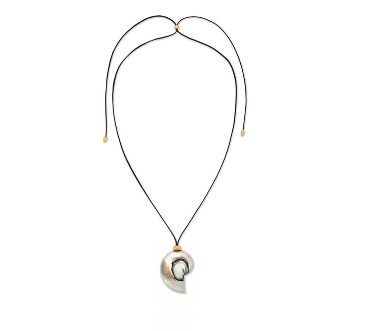 Delphine Nautilus Shell Cord Necklace - Meadow CollectiveNecklace