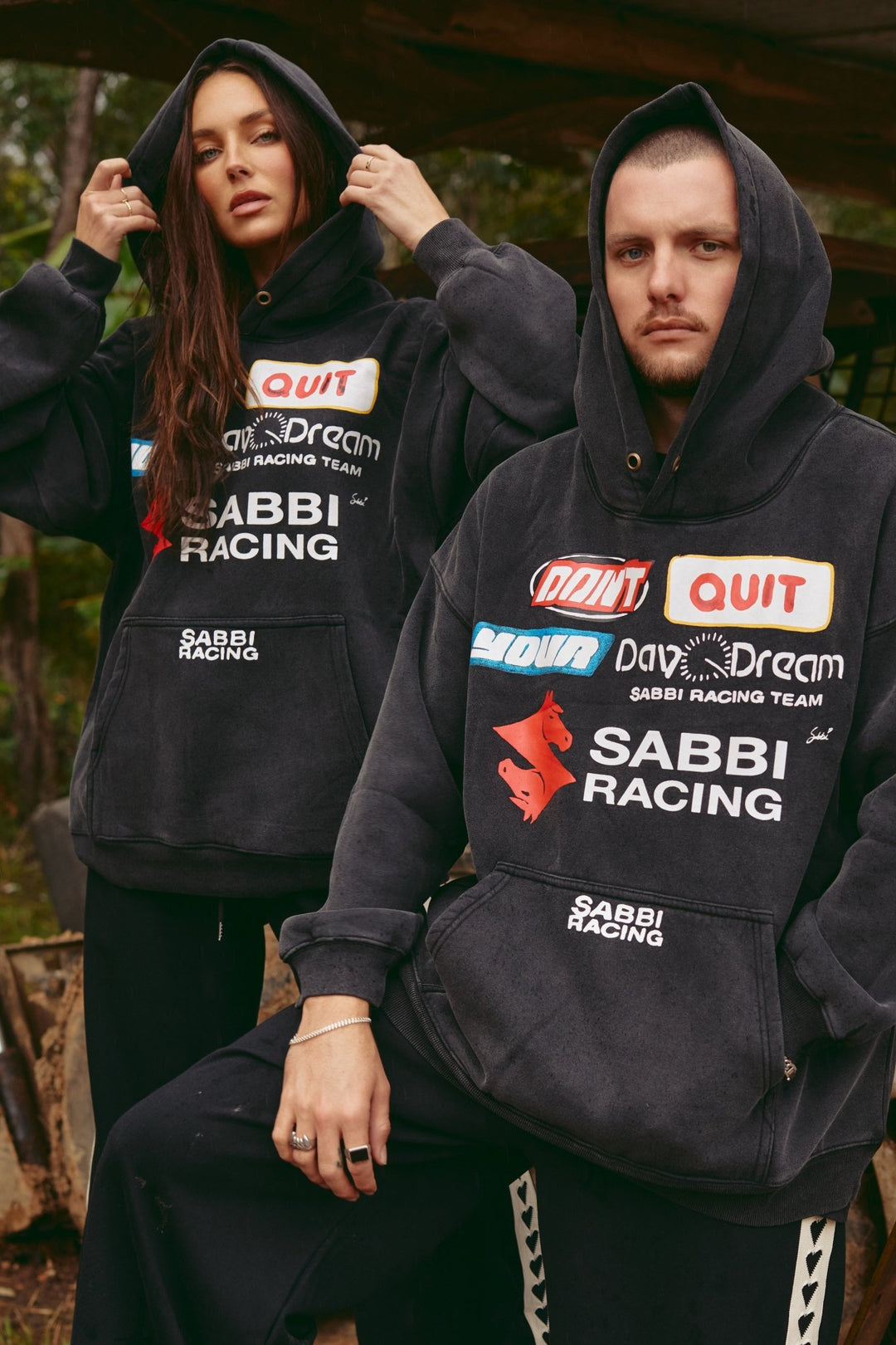 Don’t Quit Your Daydream Hoodie - Washed Black - Meadow Collectivehoodie