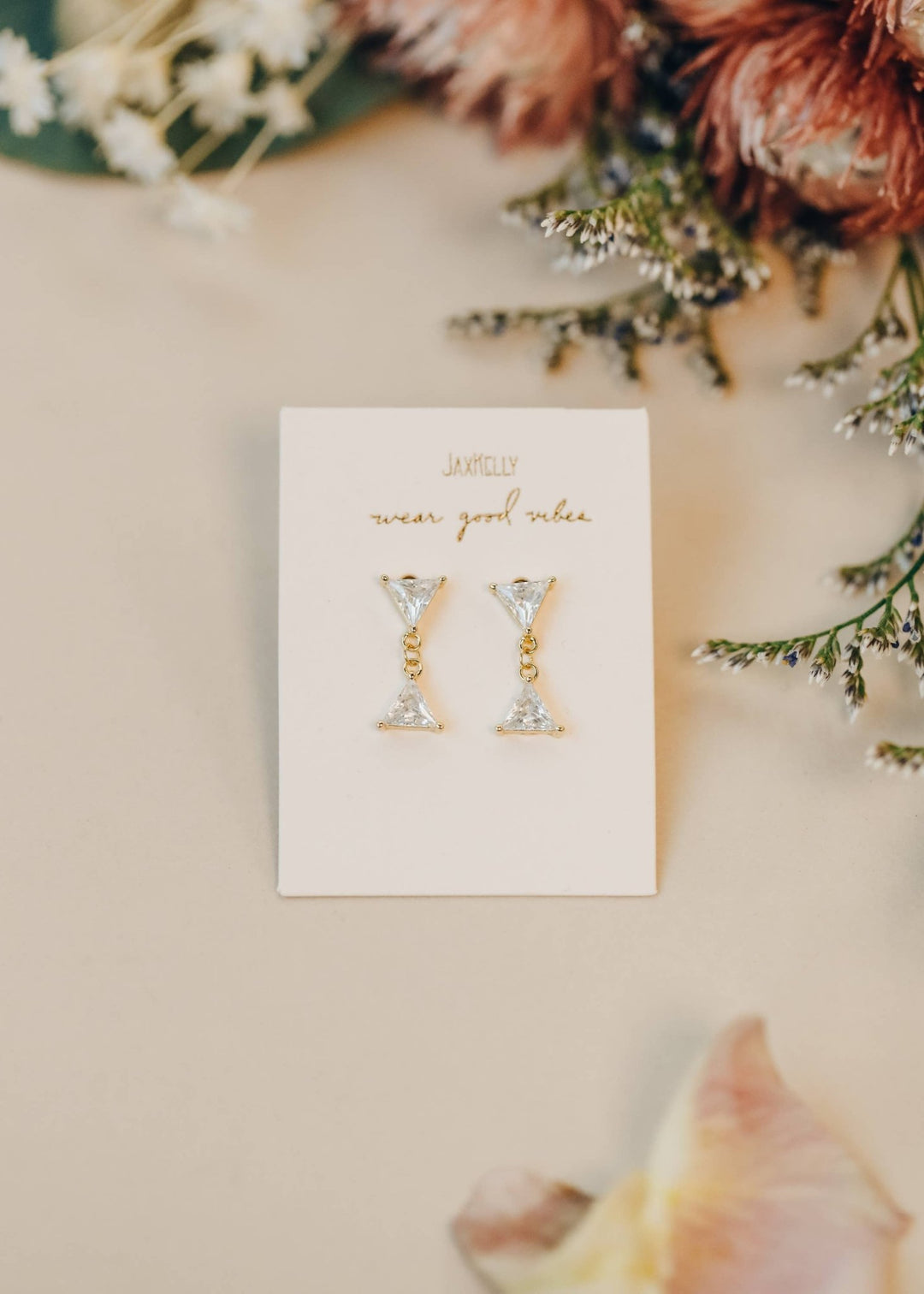 Dual Triangle Drop - Gold Earrings - Meadow Collectiveearrings